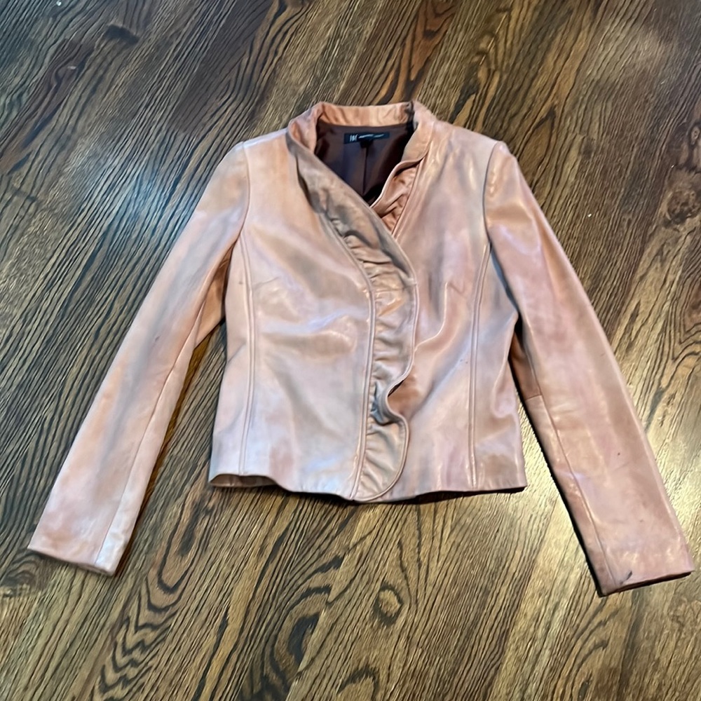 Tan leather jacket